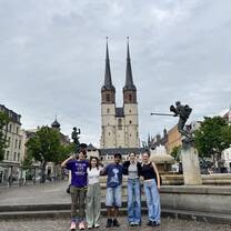 Group walking tour of Halle