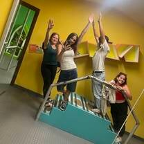 We went to a cool museum, the rooms were sideways!