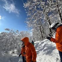 Skiing backcountry 
