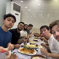 The exchange students enjoying Bilad Al-sham