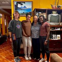 Us with our host mom