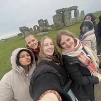 My friends and I on our school trip to Stonehenge!