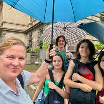 Outside the National Theater 