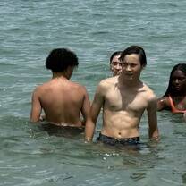 Aura farming at the beach