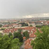 View from the top of the Prague Castle stairs!