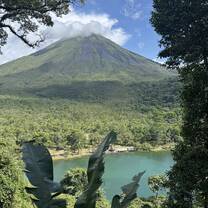 Arenal, located on the West side of Costa Rica, is an active volcano that looms over the border between Guanacaste and Alajuela, two out of the country's seven provinces. Looking over the nearby lake with the volcano in the background makes for an unforgettable sight and fantastic photo opportunity.