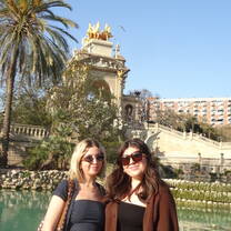 Me and my friend Gabby at the Citudella park in Barcelona