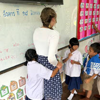 This is me teaching a first grade class. 