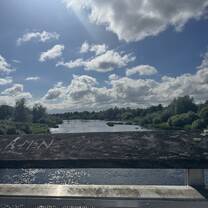 View of the River Shannon on the bridge at UL