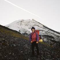 Approaching the summit of the breathtaking Mt. Taranaki 