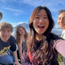 At the top of Cerro Llao Llao on one of our weekend trips