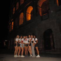 Our last night, doing a tour around Rome! This was our stop at the Colosseum.