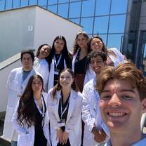 My group and I as well as my city manager outside of the hospital