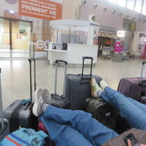 One of our many airport trips 