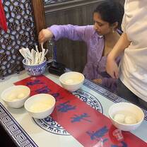 Trying a Chinese snack - Tangyuan