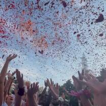 Celebrating holi in India
