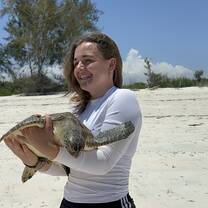Learning about turtle rescue in Watamu