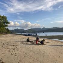 The beach