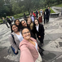 A group of us stayed after for a networking event, where we had the opportunity to meet and connect with 1L students from New England Law and Boston College.