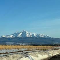 Snowy views of Mt. Shari