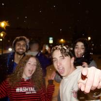 My friends and I on a weekend trip to Kongsberg, Norway