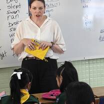 Monitoring students as they do a language exercise