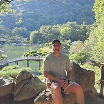 Exploring the famous gardens in Takamatsu.