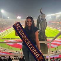 At the FC Barcelona game!