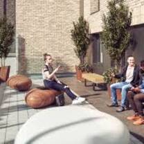 me in the the outside terrace of HP with my new UK student friends 