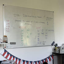 Tony, the dog, would often join us in the classroom. 