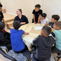 Teaching at the boys orphanage