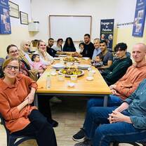 Trying some local Palestinian food after a cooking class