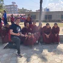 Me with some of the monks