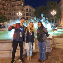 Enjoying a night out with Pilar at the Valencia city center!