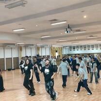 Me Leading a dance in the English camp at my school