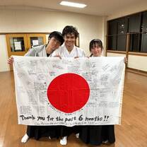 Saying goodbye to my Japanese archery team (Kyudo) 
