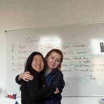 2 classmates celebrating conditionals 