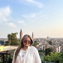 Sunset view overlooking Verona on Castel San Pietro.