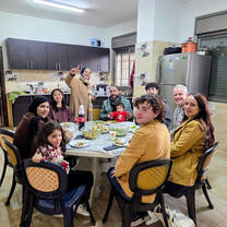 Enjoying our delicious food.  