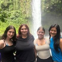 Me with friends at La Fortuna Waterfall!