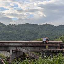 Bailey with Cata on Bridge