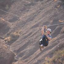Ziplining through the Andes mountains in Potrerillos