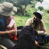 Permaculture Professor & his family at Finca Organica San Luis
