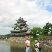 I love all the castles in Japan. This is Matsumoto Castle. Please ignore the fanny pack. 