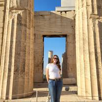 At the Acropolis, outside the Propylaea