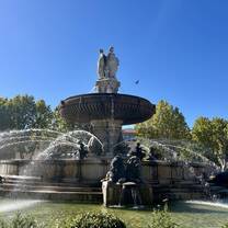 Famous La Rotonde fountain at the heart of the city