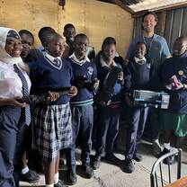 Teaching computer skills to students at New Horizons