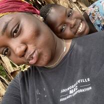 This child came up to me and said she wanted a selfie moment