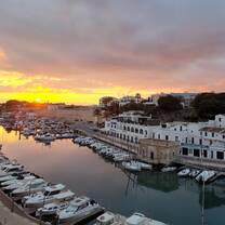 Sunset view of Puerto Antiguo de Ciutadella 