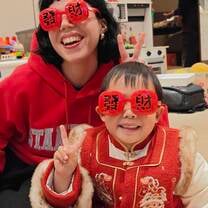 chinese new year with my host kid~